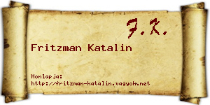 Fritzman Katalin névjegykártya